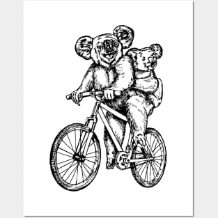 SEEMBO Koala Cycling Bicycle Cyclist Bicycling Bike Biking Posters and Art